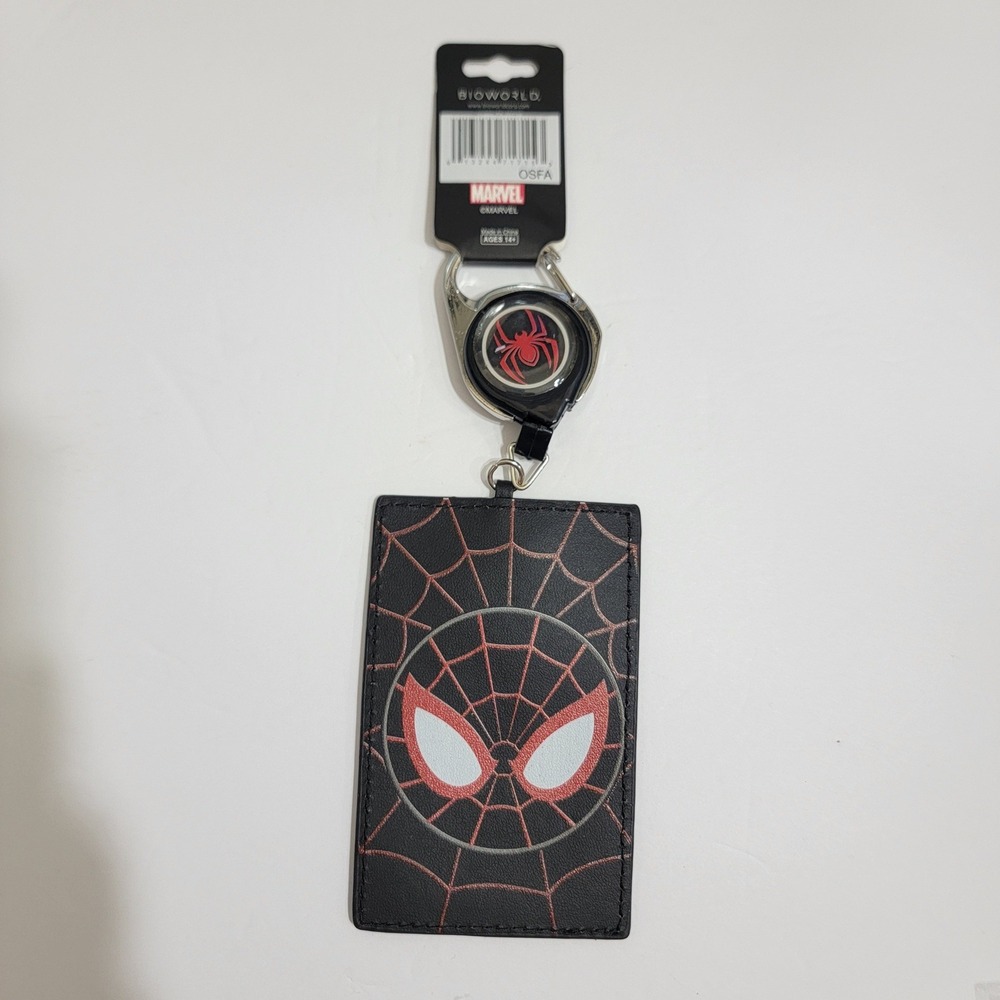 Marvel Spider-Man Miles Morales Retractable Lanyard ID Badge Holder Bioworld New